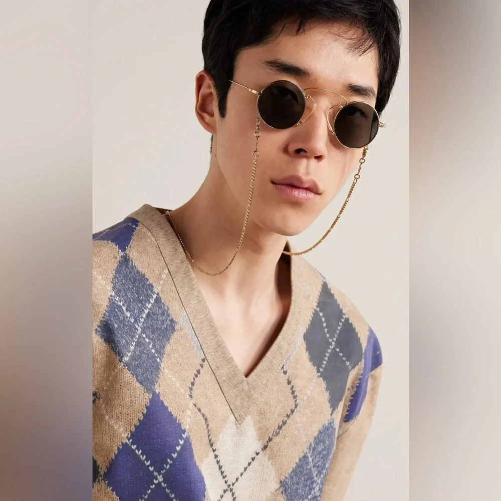 Gucci Harry Styles Ha Ha Ha Gold Frame Sunglasses - Picture 7 of 7